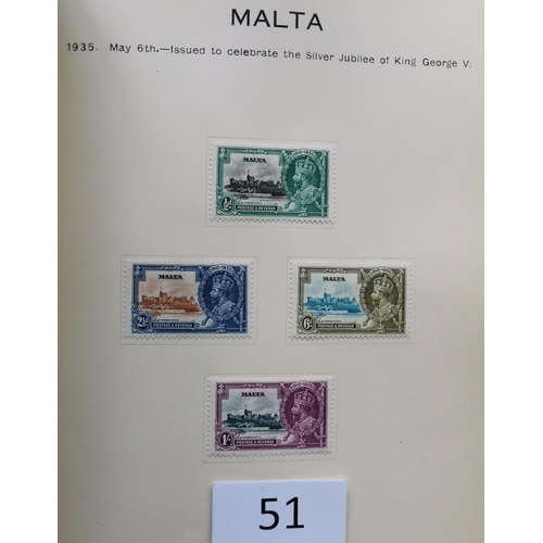 51 - MIXED WORLD.  1935 Jubilee omnibus issues complete less Fiji and Egypt  o.g.  in special album. (249... 