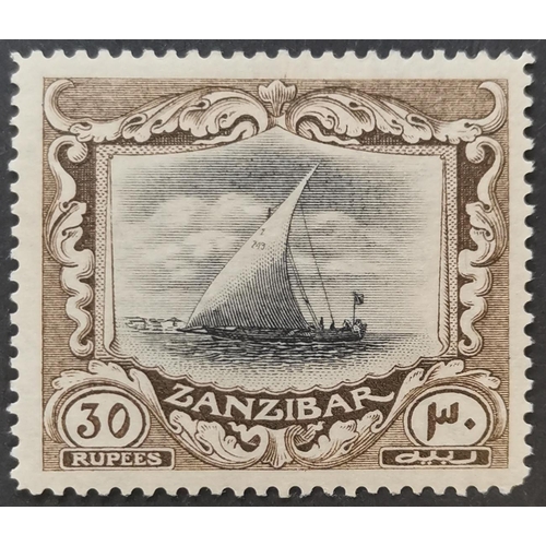 556 - ZANZIBAR.  1921-29 30r M. SG297. Cat. £375. (1)