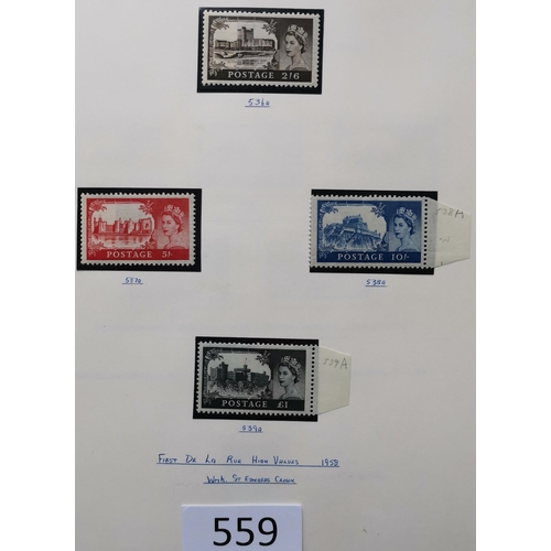 559 - GB MISC.  KGVI-QE collection in Lighthouse album  mainly fine UM  incl. KGVI complete  QE with compr... 