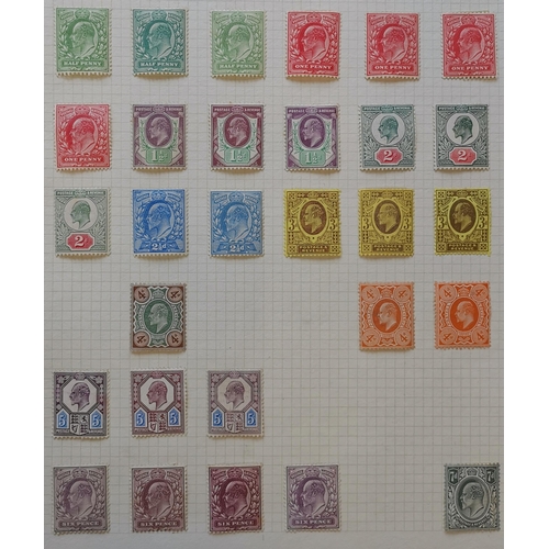 641 - KE VII.  M. Collection to 9d (3)  10d (2)  1/- (3)  2/6  5/-  10/- (pale shade or a little faded) an... 