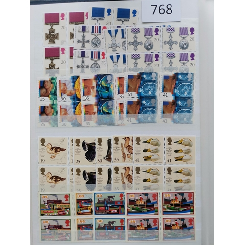 768 - DECIMAL COLLECTIONS.  c.1970's to 1990's UM commems in stockbook  many in blocks of 4. Stated face £... 