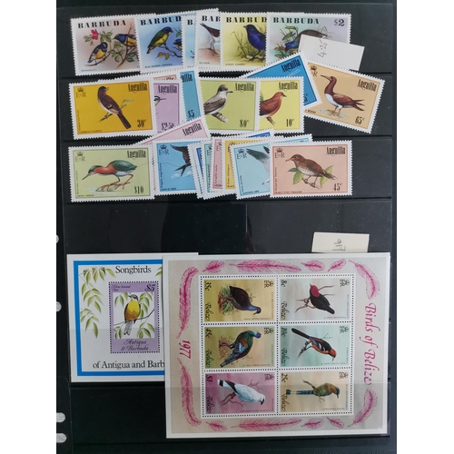 78 - MIXED WORLD.  THEMATICS. Birds nearly all UM range of sets  odd vals  m/s's from 1960's-1990's  BC a... 