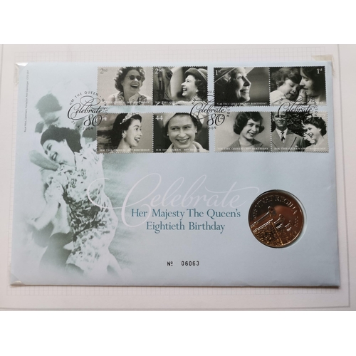 785 - DECIMAL COVERS AND PHQ CARDS.  COIN COVERS. Range incl. 4 x £5 coins  and Guernsey 2001 Queen Mother... 