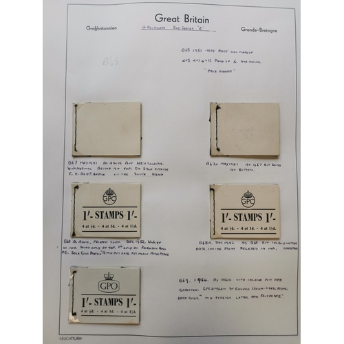 836 - BOOKLETS.  KGVI range incl. unprinted covers 6d pink x 2  April 1945 2/6d  April 1950 5/-  later 2/6... 