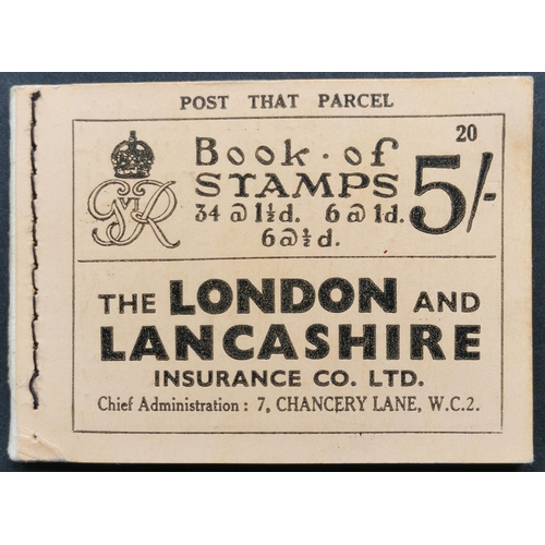 850 - BOOKLETS.  1938 (May) 5/- no. 20. BD24. (1 bklt)