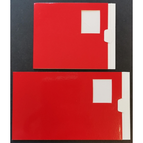 876 - BOOKLETS.  TRIALS. 1987 trials of 10 x 1st and 4 x 1st booklets with unprinted red laminated cover a... 