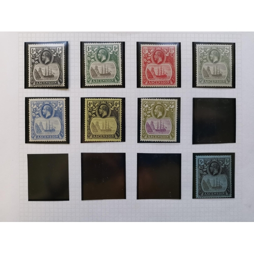 221 - ASCENSION.  KGV-VI M collection incl. 1922 to 8d  1924 vals to 3/-  1934 to 5/- less 2/6d  1935 Jubi... 