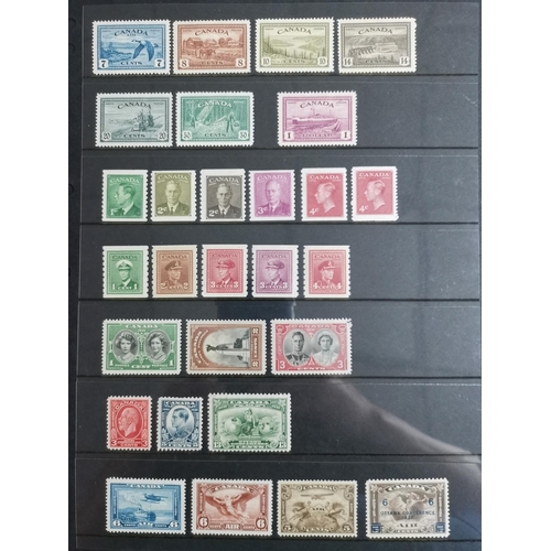 295 - CANADA.  QV-KGVI M range on Hagners noting 1870-90 6c  1897-8 vals to 6c  1898-02 vals to 7c  1903-1... 