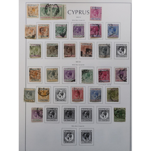 323 - CYPRUS.  QV to 1955 used collection with overprints on GB incl. ½d Pl.12 (possibly unused?)  4d gree... 