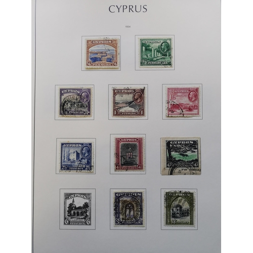 323 - CYPRUS.  QV to 1955 used collection with overprints on GB incl. ½d Pl.12 (possibly unused?)  4d gree... 