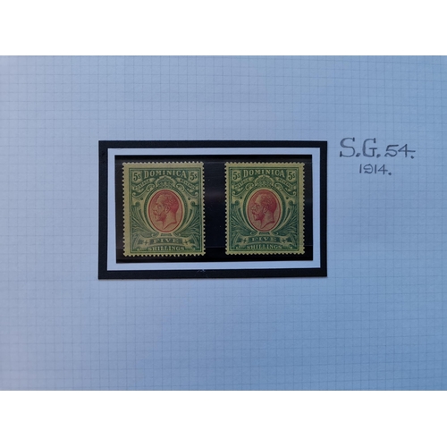 327 - ***VIDEO AVAILABLE*** DOMINICA.  Valuable QV-KGV nearly all M with duplication  on leaves incl. 1877... 