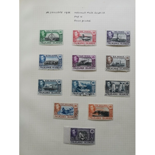 341 - FALKLAND IS.  KGV-KGVI selection with 1912-20 3/- cto South Shetland cds  1929-37 set to 2/6d M and ... 