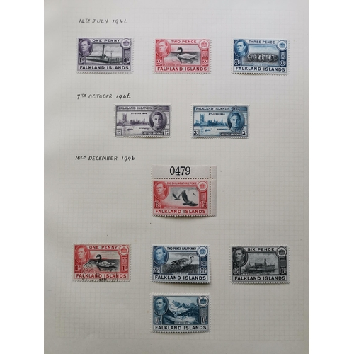 341 - FALKLAND IS.  KGV-KGVI selection with 1912-20 3/- cto South Shetland cds  1929-37 set to 2/6d M and ... 