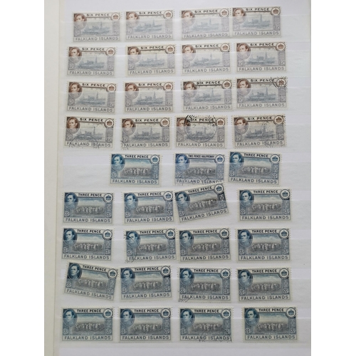 348 - FALKLAND IS.  A collection of 1938-50 defins with duplication  shades etc.  M and U  with M to 5/- (... 