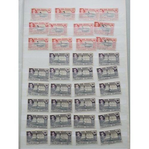 348 - FALKLAND IS.  A collection of 1938-50 defins with duplication  shades etc.  M and U  with M to 5/- (... 