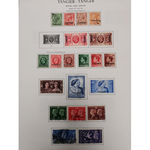 447 - MOROCCO AGENCIES.  FU collection on leaves with QV vals to 1p and 2p (both x 2)  British Seahorses 2... 