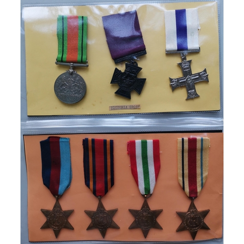 107 - MIXED WORLD.  MEDALS. UK WWII 8 assorted medals including 1939-45 Defence medal. (Also 2 fake includ... 