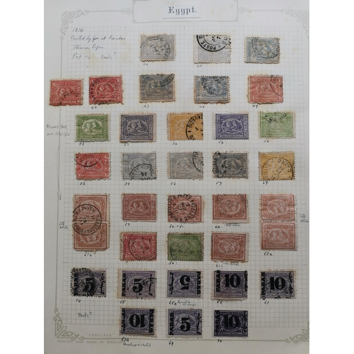 165 - EGYPT.  M and U collection on leaves  value in 1866 to 1920's period  varied condition  incl. 1866 m... 