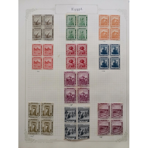 165 - EGYPT.  M and U collection on leaves  value in 1866 to 1920's period  varied condition  incl. 1866 m... 