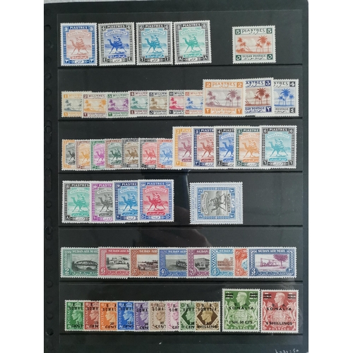 19 - MIXED WORLD.  KGVI M collection on stocksheets  incl. Malaysia  HK incl. 1938-52 to $10 (3 incl. gre... 