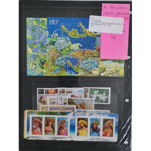 191 - FRANCE.  FRENCH POLYNESIA. 2004-2013 UM collection on stocksheets  stated to be comprehensive except... 