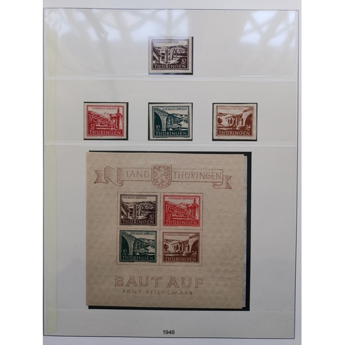 199 - GERMANY.  ALLIED OCCUPATION (RUSSIAN ZONE). A fine M collection  mostly unmounted  on Lindner printe... 