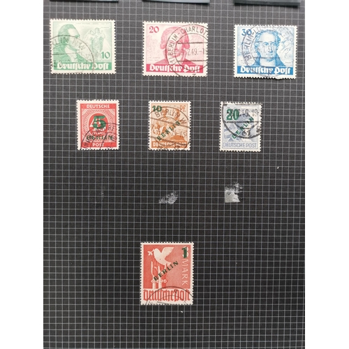 207 - GERMANY.  WEST BERLIN. 1949-57 used collection incl. 1949 UPU less 1Dm  Goethe  1950 ERP  Lortzing  ... 