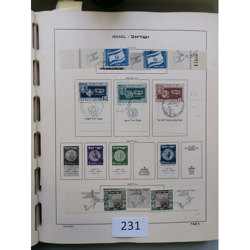 231 - ***VIDEO AVAILABLE*** ISRAEL.  1948-1990 fine used collection in 2 Schaubek albums  noted early issu... 