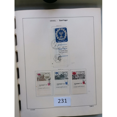 231 - ***VIDEO AVAILABLE*** ISRAEL.  1948-1990 fine used collection in 2 Schaubek albums  noted early issu... 