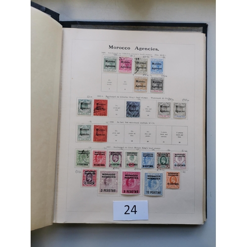 24 - MIXED WORLD.  BC collection of QV-KGV in album  incl. interest in Morocco Agencies  Canada  Gold Coa... 