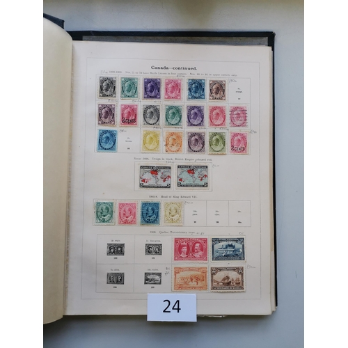 24 - MIXED WORLD.  BC collection of QV-KGV in album  incl. interest in Morocco Agencies  Canada  Gold Coa... 