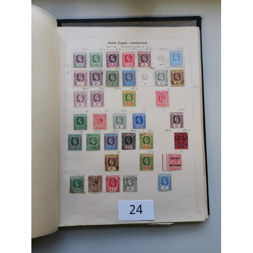 24 - MIXED WORLD.  BC collection of QV-KGV in album  incl. interest in Morocco Agencies  Canada  Gold Coa... 