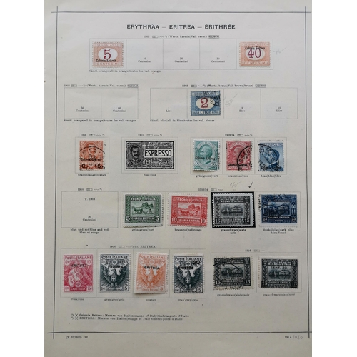 242 - ITALY.  ERITREA. 1893-1934 M and U collection on printed leaves  many highly catalogued stamps incl.... 