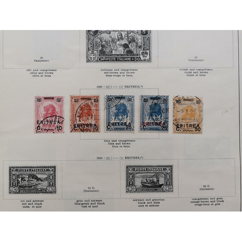 242 - ITALY.  ERITREA. 1893-1934 M and U collection on printed leaves  many highly catalogued stamps incl.... 