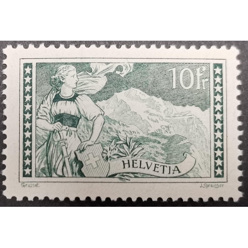 302 - SWITZERLAND.  1930 10f deep grey-green M. SG337. Cat. £325. (1)