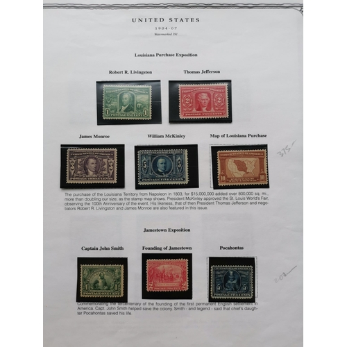 312 - UNITED STATES OF AMERICA.  Useful collection on leaves  c.1870-1920  with defins to 90c used  1893 C... 