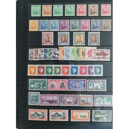 36 - MIXED WORLD.  Collection of KGVI and early QE defins (nearly all complete sets) M on 12 stocksheets ... 