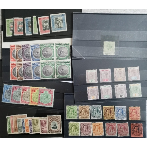 7 - MIXED WORLD.  BC QV-KGVI mainly M collection of key vals/sets on leaves  cards  some mixed condition... 