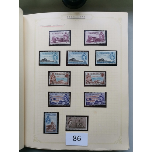 86 - MIXED WORLD.  M (mainly unmounted) collection of Gibraltar (1953-85)  Pitcairn Is (1940-88) and a fe... 