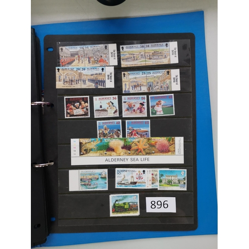 896 - ALDERNEY. UM collection in binder (2 of some sets). Face approx. £270+. (100's)