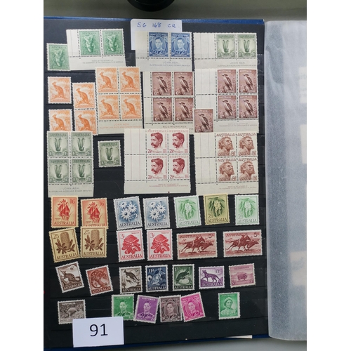 91 - MIXED WORLD.  Various mainly M  in stockbook incl. N. Rhodesia 1938-52 to 20/- less 10/-  1963 20/- ... 