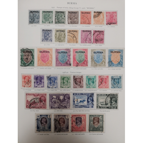 2 - MIXED WORLD.  BC KGVI used collection in red SG printed album  fairly full with large quantity of de... 