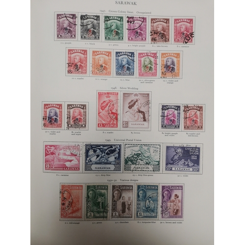 2 - MIXED WORLD.  BC KGVI used collection in red SG printed album  fairly full with large quantity of de... 