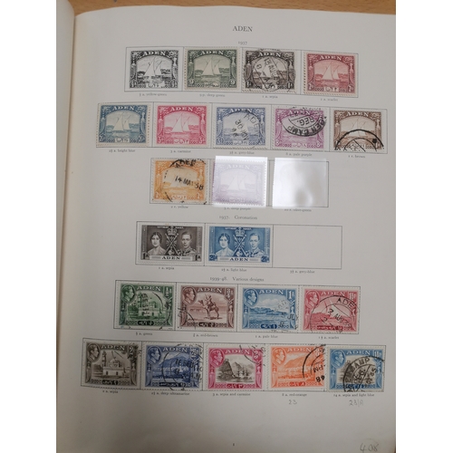 4 - MIXED WORLD.  KGVI M and U collection in green SG Crown album  some stamps removed but much useful r... 