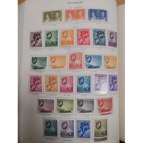 4 - MIXED WORLD.  KGVI M and U collection in green SG Crown album  some stamps removed but much useful r... 