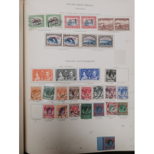 4 - MIXED WORLD.  KGVI M and U collection in green SG Crown album  some stamps removed but much useful r... 