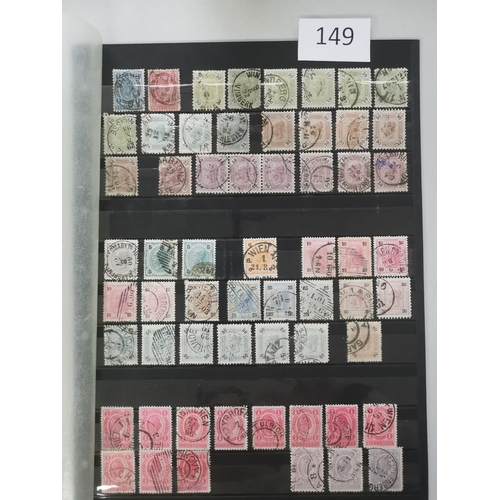 149 - AUSTRIA.  Collection of 19th century issues on stocksheets  used  and mostly fine with a good array ... 