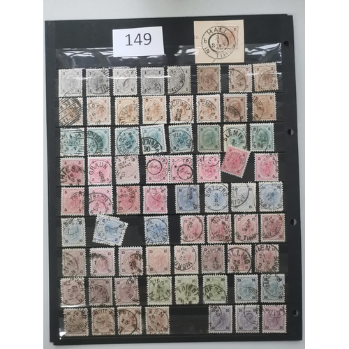 149 - AUSTRIA.  Collection of 19th century issues on stocksheets  used  and mostly fine with a good array ... 