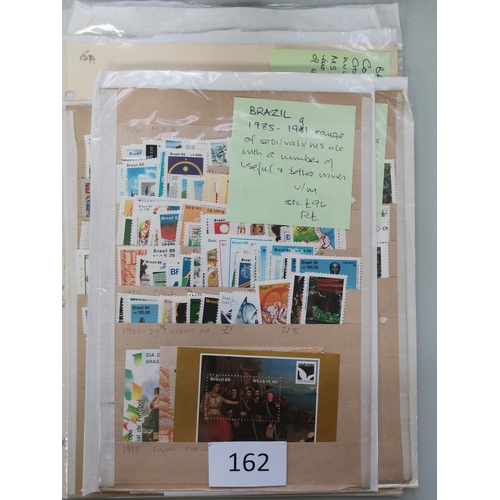 162 - BRAZIL.  Seldom offered modern UM range of sets  m/s's from 1963-2001  sorted on stockleaves (odd li... 