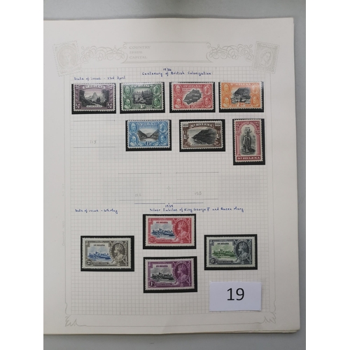 19 - MIXED WORLD.  BRITISH ATLANTIC. Mainly M collection QV to 1960's  on leaves  with Ascension incl. KG... 